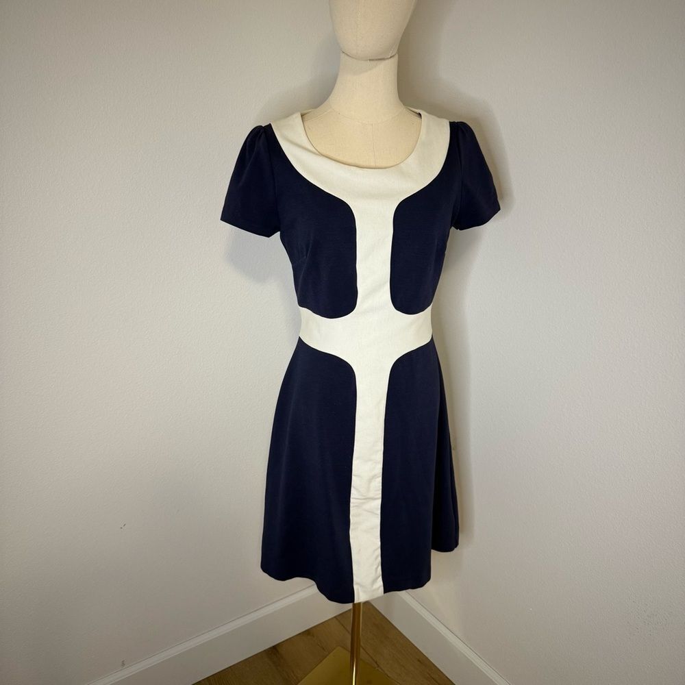 [Boden] Navy and White Mini Dress - Size 6R